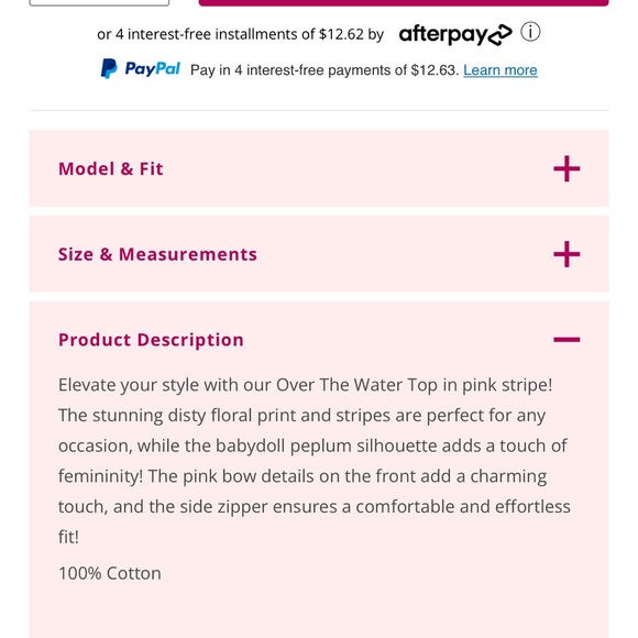 Over The Water Top Chic Soul Top NWOT - Picture 9 of 13